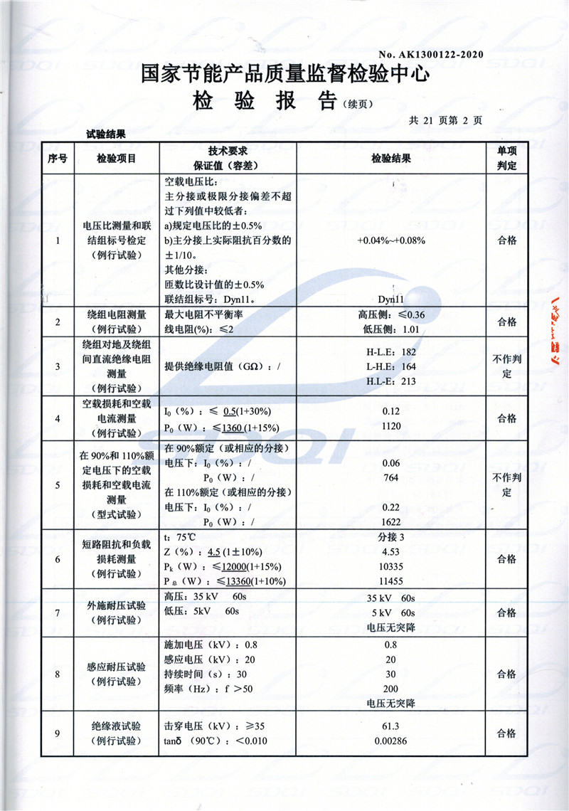 高低压试验报告-S11-1250重庆重庆重庆油浸式变压器-2.jpg